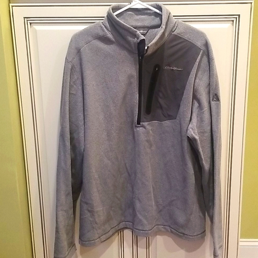 F23-Eddie Bauer-size xl  mens fleece sweater gray